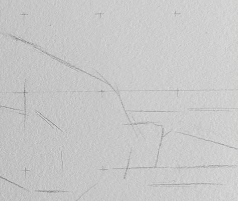 A simple line drawing of a section of the main picture.